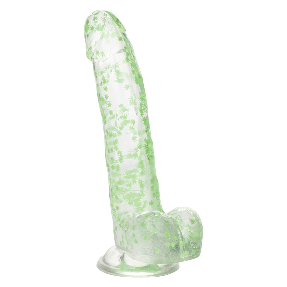 Naughty Bits I Leaf Dick Glow-In-The-Dark Weed Leaf Dildo