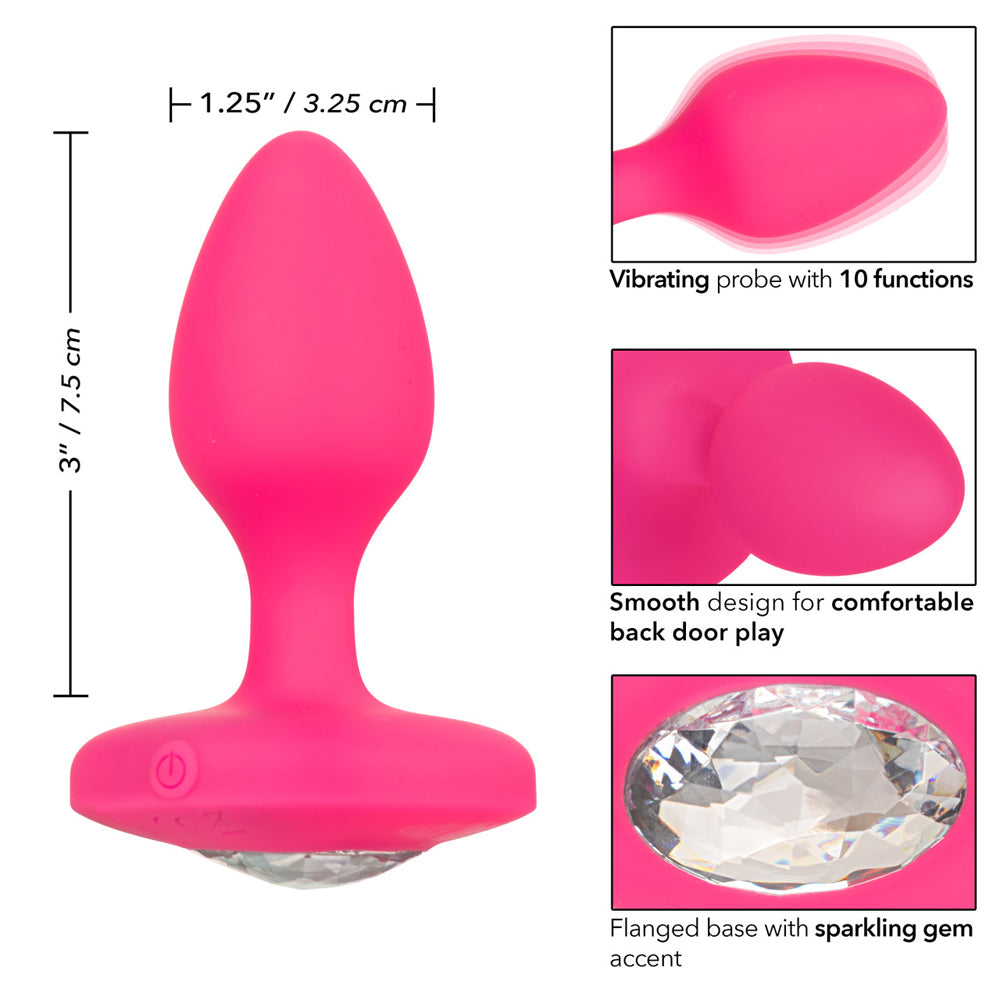 Cheeky Gems Medium Rechargeable Vibrating Probe Pink