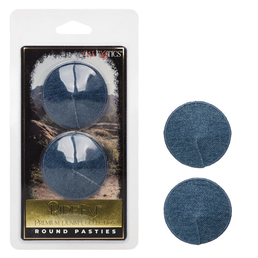 Ride &#39;Em Premium Denim Collection Round Pasties