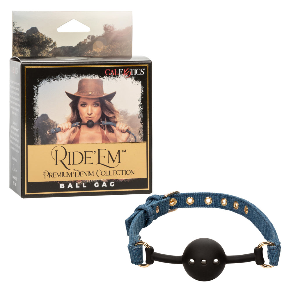 Ride &#39;Em Premium Denim Collection Ball Gag