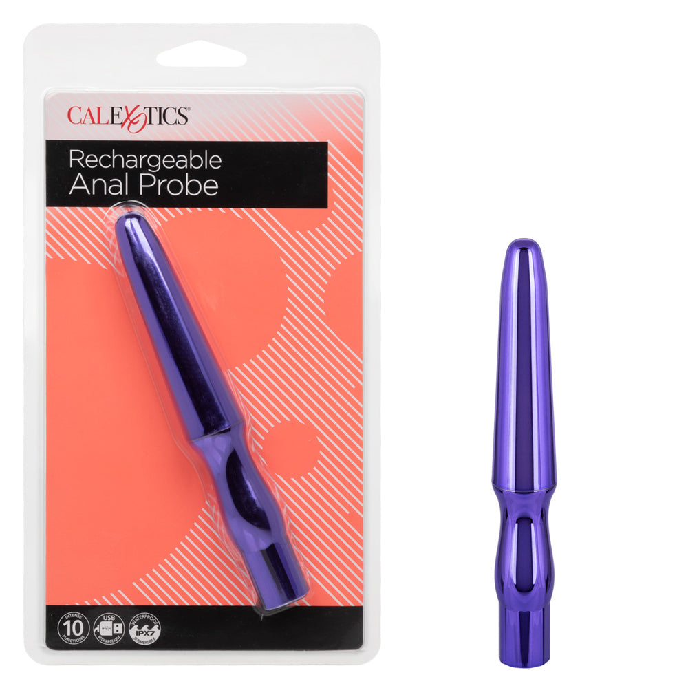 Rechargeable Anal Probe Metallic Purple