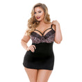 Load image into Gallery viewer, Josephine Cutout Molded Leopard Print Chemise with G-string - 3X/4X Boxed
