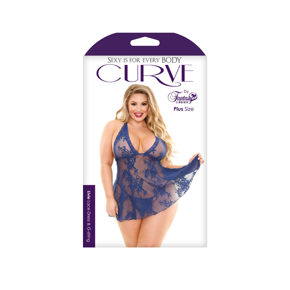 Livie Lace Dress & G-string - 1X/2X Boxed