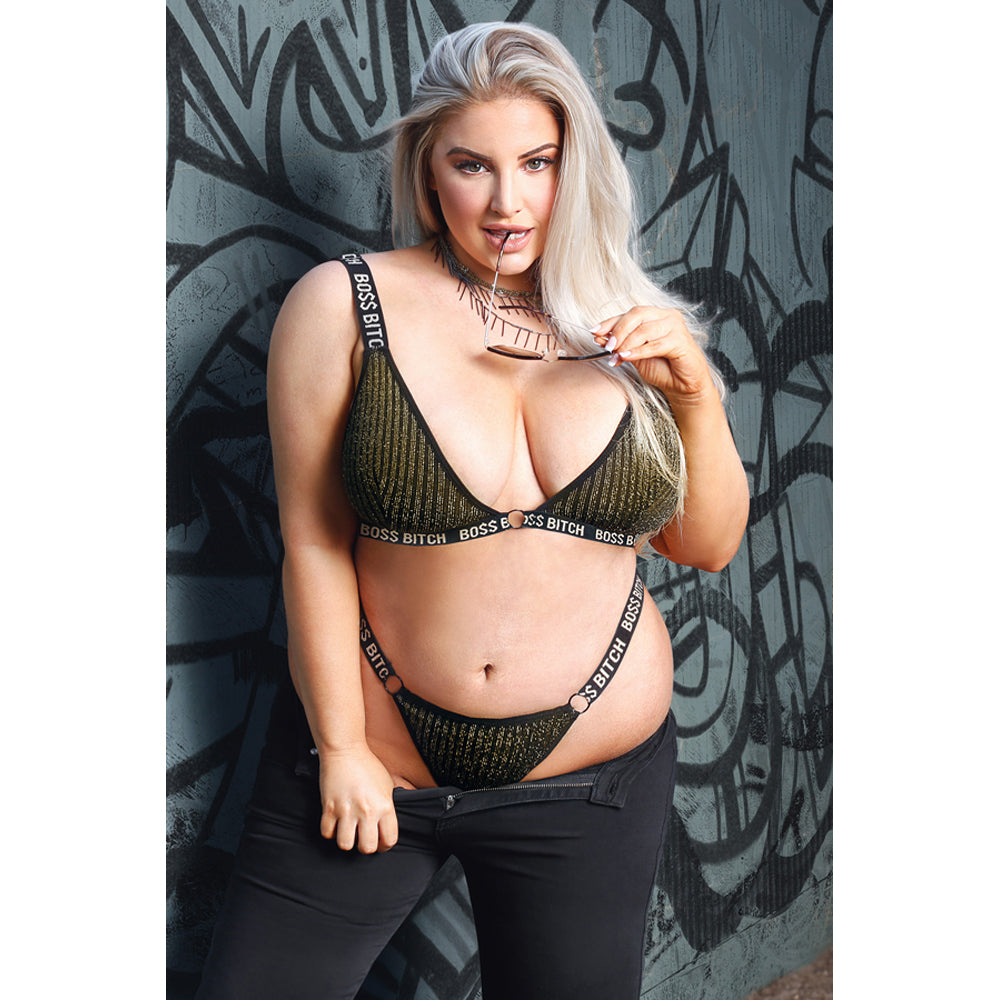 Bo$$ Bitch Bralette Set Queen Size