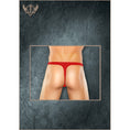 Load image into Gallery viewer, Nylon Spandex Pull Tab Thong Red One Size
