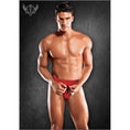 Load image into Gallery viewer, Nylon Spandex Pull Tab Thong Red One Size
