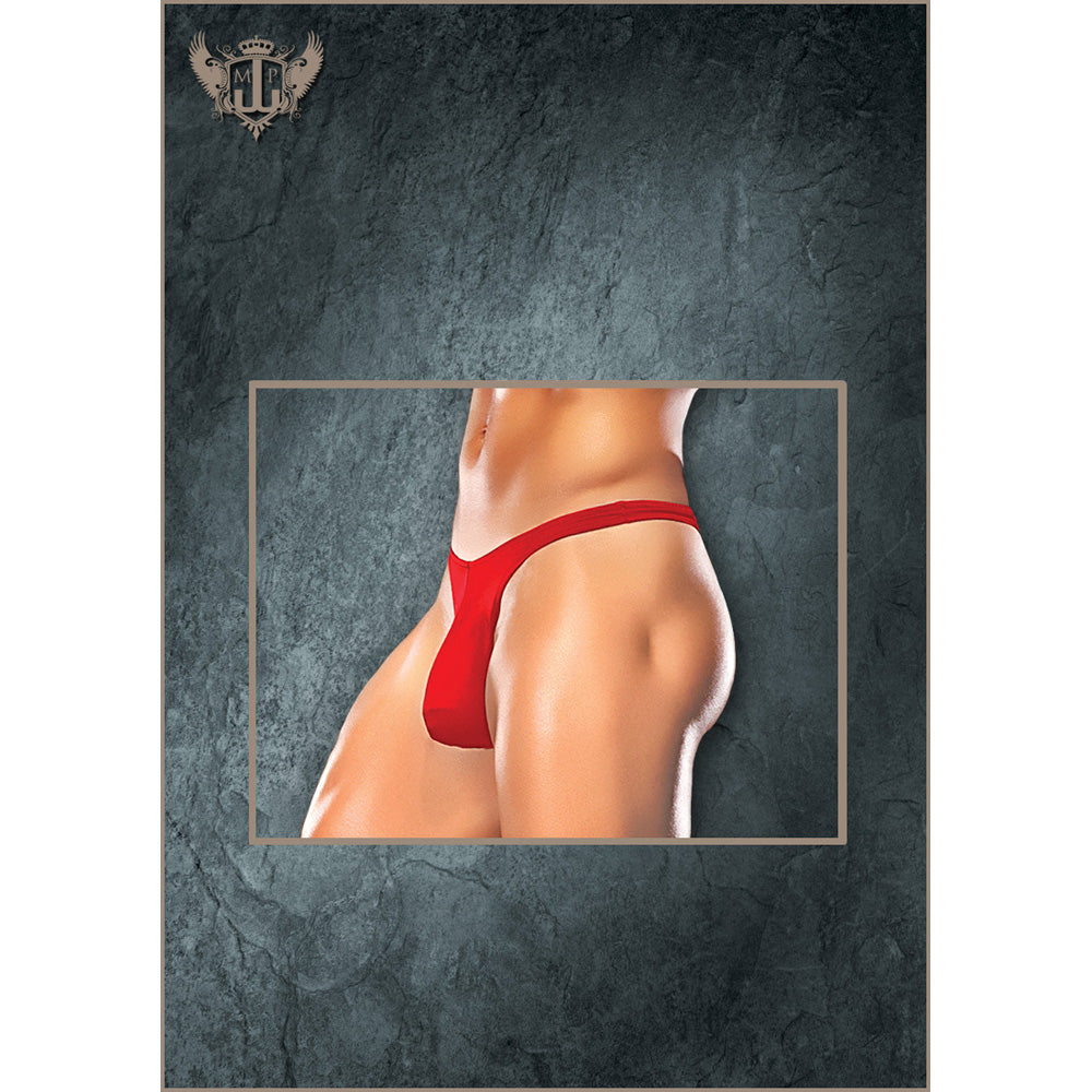 Nylon Spandex Bong Thong Red L/Xl