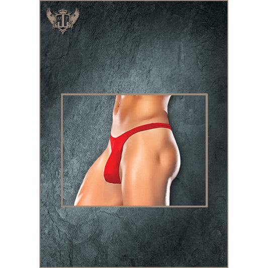 Nylon Spandex Bong Thong Red S/M