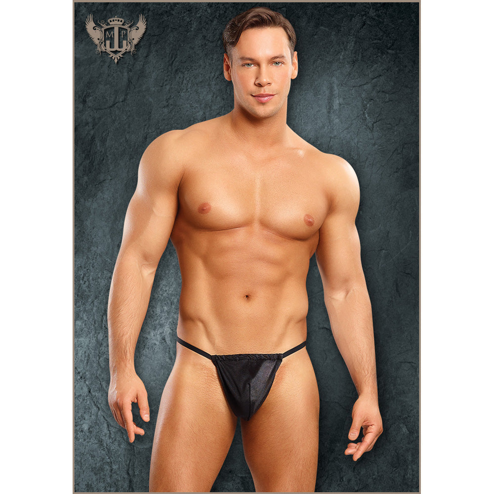 Satin Spandex Posing Strap Black One Size