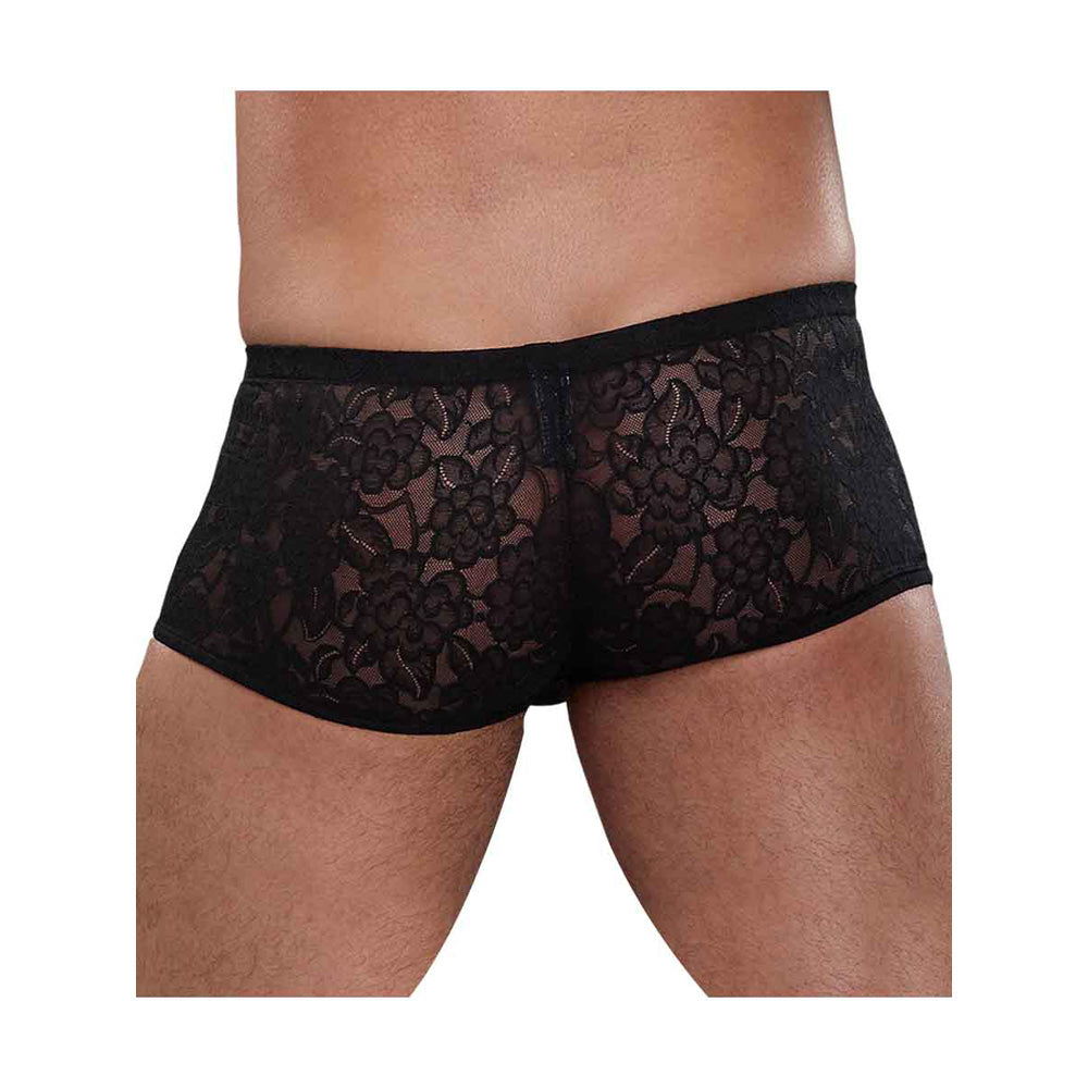 Stretch Lace Mini Short Black M