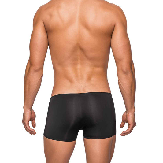 Seamless Sleek Short W/Sheer Pouch Black L