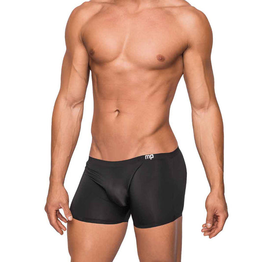 Seamless Sleek Short W/Sheer Pouch Black L