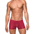 Load image into Gallery viewer, Seamless Sleek Short W/Sheer Pouch Wine M
