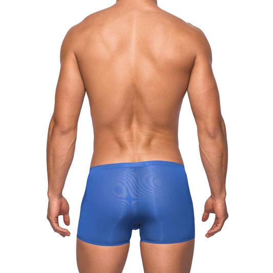 Seamless Sleek Short W/Sheer Pouch Blue L