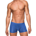 Load image into Gallery viewer, Seamless Sleek Short W/Sheer Pouch Blue S
