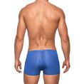 Load image into Gallery viewer, Seamless Sleek Short W/Sheer Pouch Blue Xl
