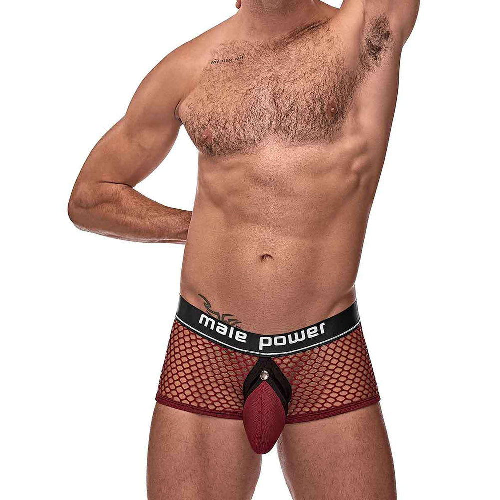 Cock Pit Net Mini Cock Ring Short Burgundy S