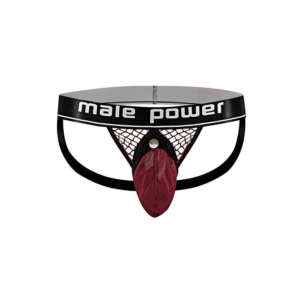 Cock Pit Net Cock Ring Jock Burgundy S/M