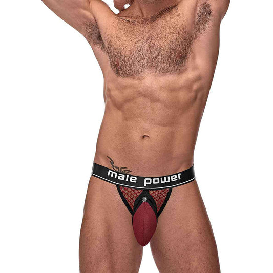 Cock Pit Net Cock Ring Jock Burgundy L/Xl