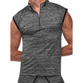 Load image into Gallery viewer, Peak Performance Zipper Muscle Tank Grey Medium
