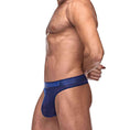 Load image into Gallery viewer, Diamond Mesh Bong Thong Navy S/M
