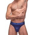 Load image into Gallery viewer, Diamond Mesh Bong Thong Navy S/M
