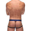 Load image into Gallery viewer, Diamond Mesh Jock Ring Navy S/M
