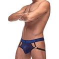 Load image into Gallery viewer, Diamond Mesh Jock Ring Navy S/M
