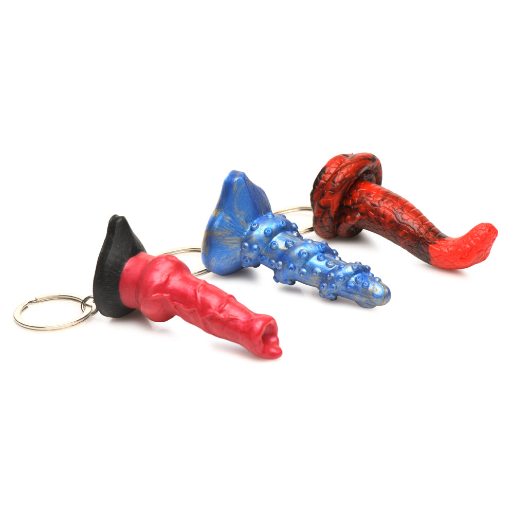 Creature Cocks Hell-Hound&#44; Lord Kraken&#44; & King Cobra Silicone Keychain Set