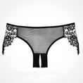 Load image into Gallery viewer, Lavish & Lace Crotchless Panty One Size Black
