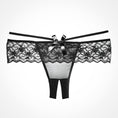 Load image into Gallery viewer, Angel Crotchless Panty One Size Black
