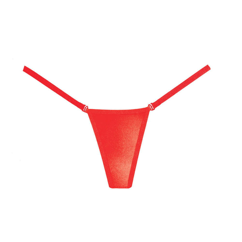 Adore Between The Cheats Wetlook Panty One Size Red