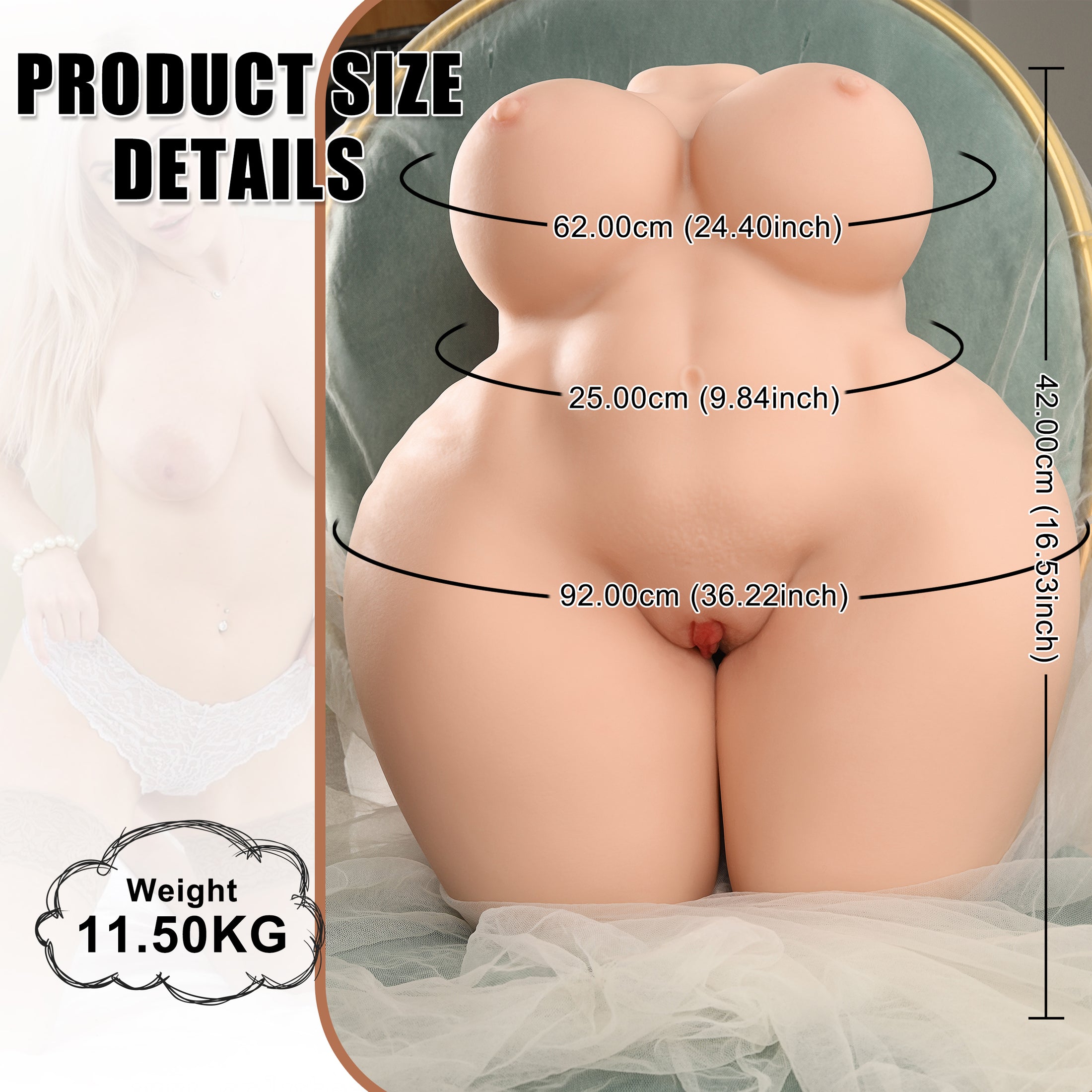 Elma Half Body sex doll